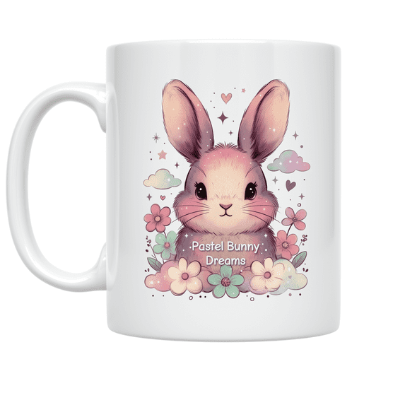 Pastel Bunny Dreams - Animal Lover - 11 oz Ceramic Coffee Mug