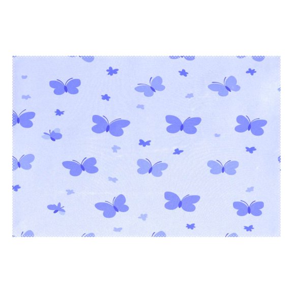 Pastel Butterflies Pattern 12x18in Heat-Resistant Non-Slip Place Mat, Durable and Wrinkle-Resistant