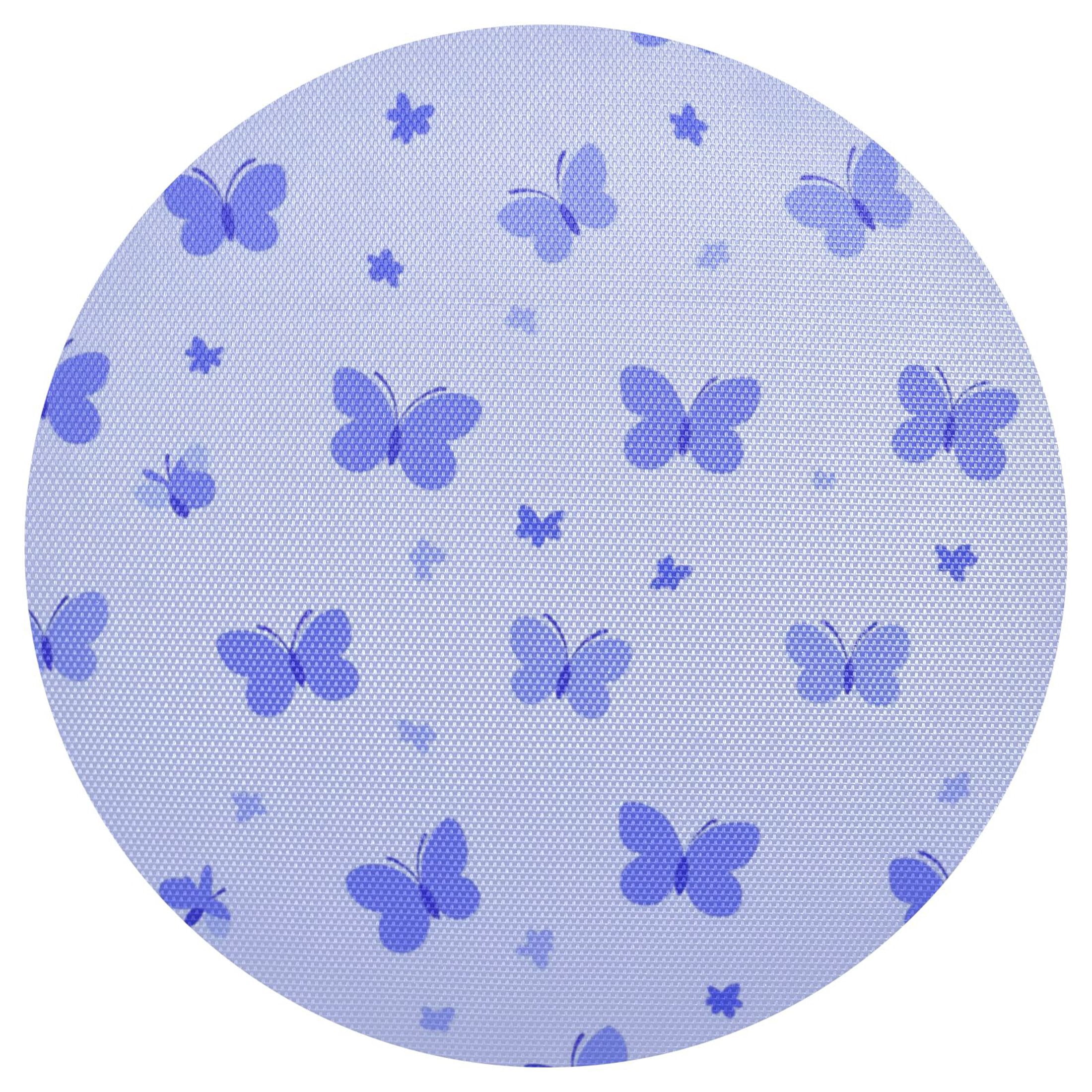 Pastel Butterflies Pattern 4-Piece 15.4in Heat-Proof PVC Plate Mats ...