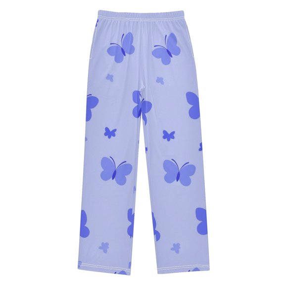 Pastel Butterflies Pattern Pajama Pants Soft Lightweight Lounge Pants Bottoms Sleep Pants Warm Comfy
