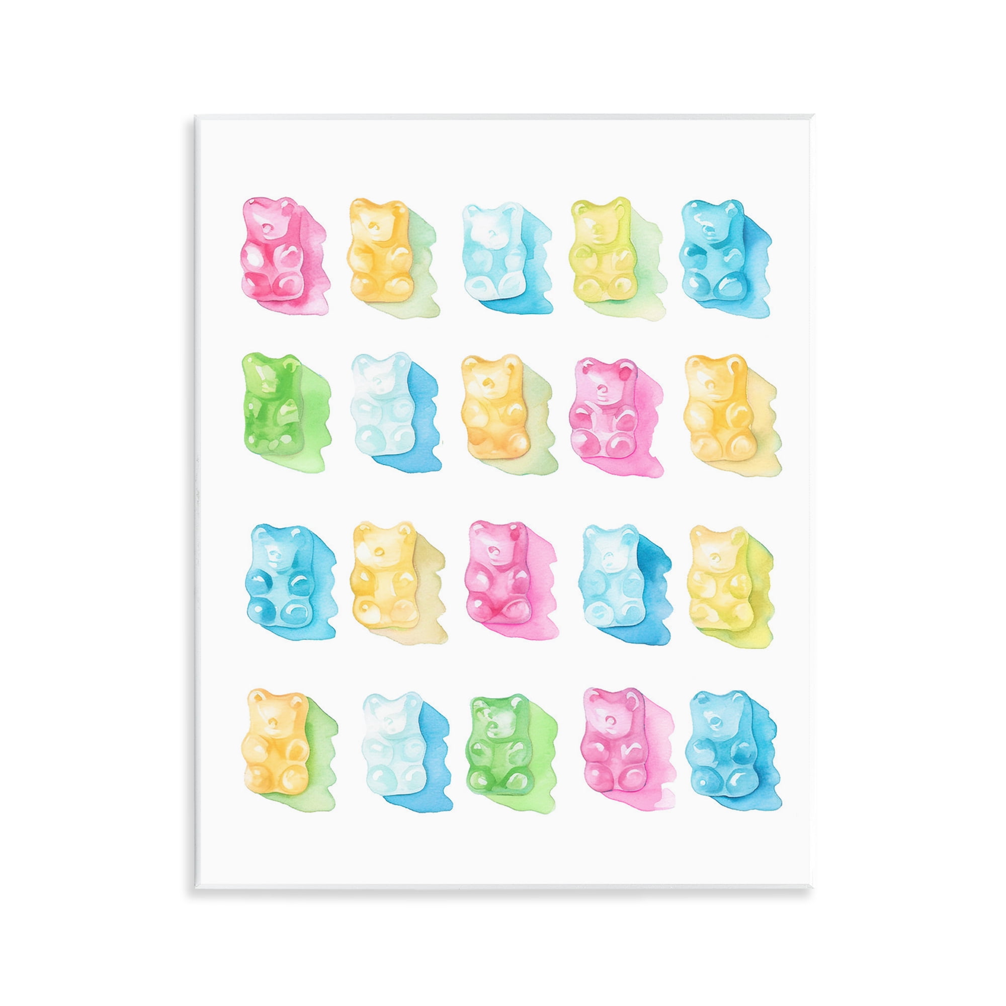 Pastel Candy Bears Collection Wall Plaque Art, design by Lil' Rue
