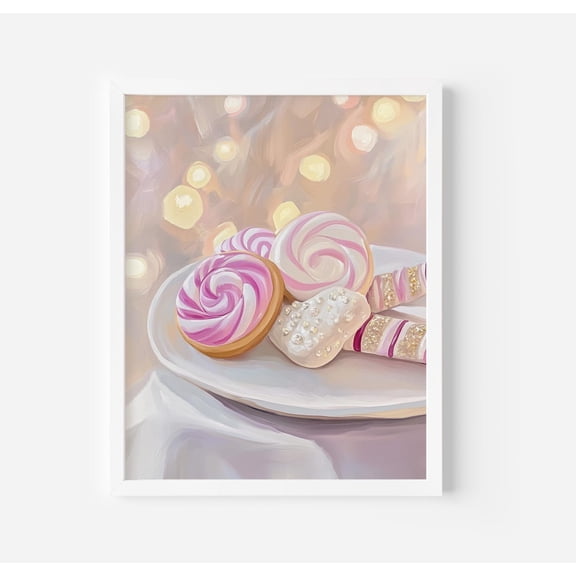 Pastel Candy PosterGallery Wall Art , Winter Sweets Poster, Unframed Poster Size 12x18 F03.1.19l442