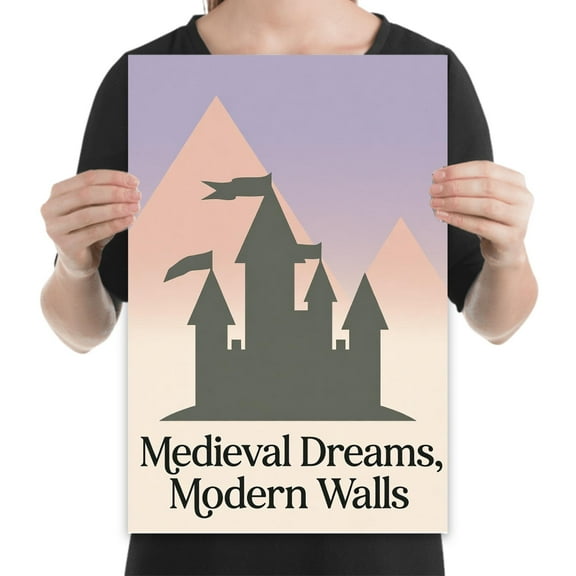 Pastel Castlecore Dreams, 13x19 Art Print for Fantasy Fans Bedroom Wall Decor