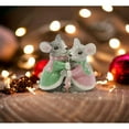 thumbnail image 1 of Pastel Ceramic Christmas Mice Salt and Pepper Shakers 3.5in Gift, 1 of 3