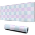 thumbnail image 1 of Pastel Checkered Mouse Pad: Cute Boho Style, Anti-Slip – Perfect for Home Offices and Adds Aesthetic Appeal to Computer & Laptop Setups, Size 31.5x11.8in., 1 of 7