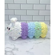 Pastel Chenille Caterpillar Plush | Soft & Cuddly Handmade Toy