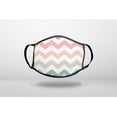 thumbnail image 1 of Pastel Chevron Wave Stripes - 3-Ply Reusable Soft Cloth Face Covering, Unisex, Cotton Inner Layer, 1 of 3