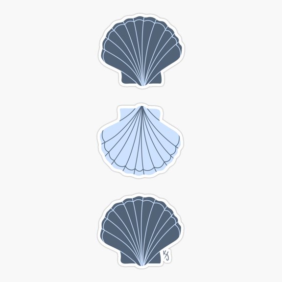 Pastel Clam Shell Sticker