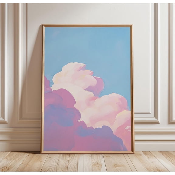 Pastel Cloud Sky Poster Soft Abstract Clouds Art Minimal Wall Decor 2