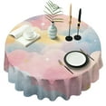 thumbnail image 1 of Pastel Cloud Starry Sky Round Tablecloth 60"x60",Wrinkle Wipeable Table Cloth for Kitchen Dining Room Picnic Patio Party, 1 of 6