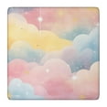 thumbnail image 1 of Pastel Cloud Starry Sky Square Fitted Tablecloth with Elastic Edge,Square Table Cover,Washable Elastic Table Cover for Home Kitchen Party Decor 36"x36", 1 of 6