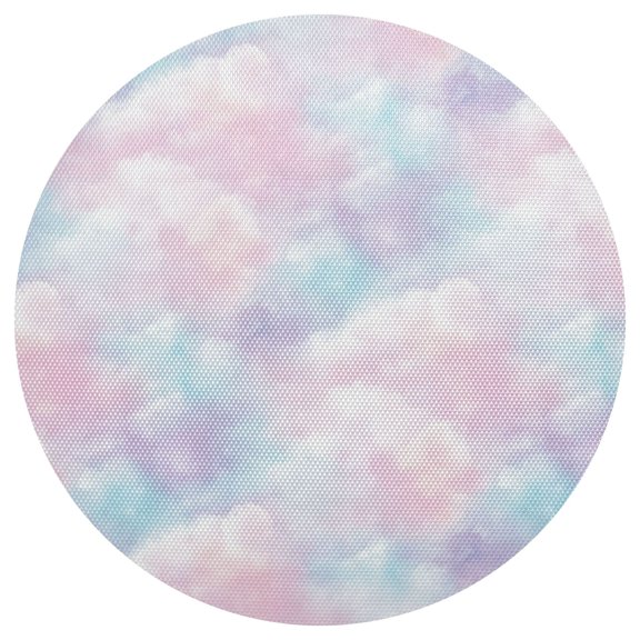 Pastel Clouds 15.4in Diameter PVC Plate Mat, Heat-Resistant and Cuttable, Kitchen Decor