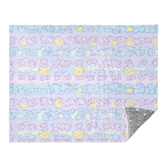 Pastel Clouds Design Camping Blankets Bed Throws and Cozy Travel Blanket Fluorescence 70x55in Double Sided