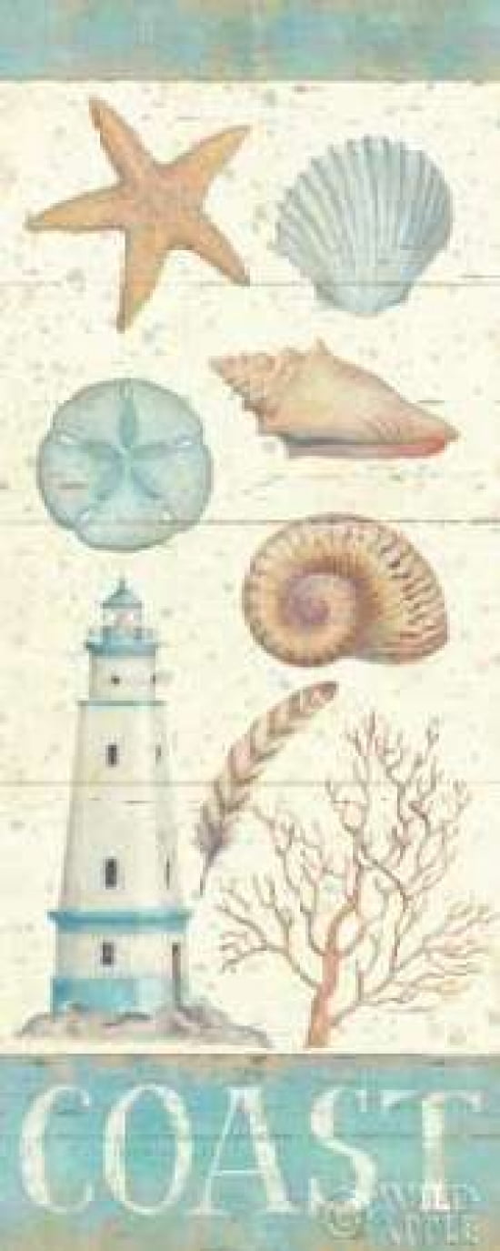 Pastel Coast Panel I Canvas Art - Daphne Brissonnet (10 x 20)