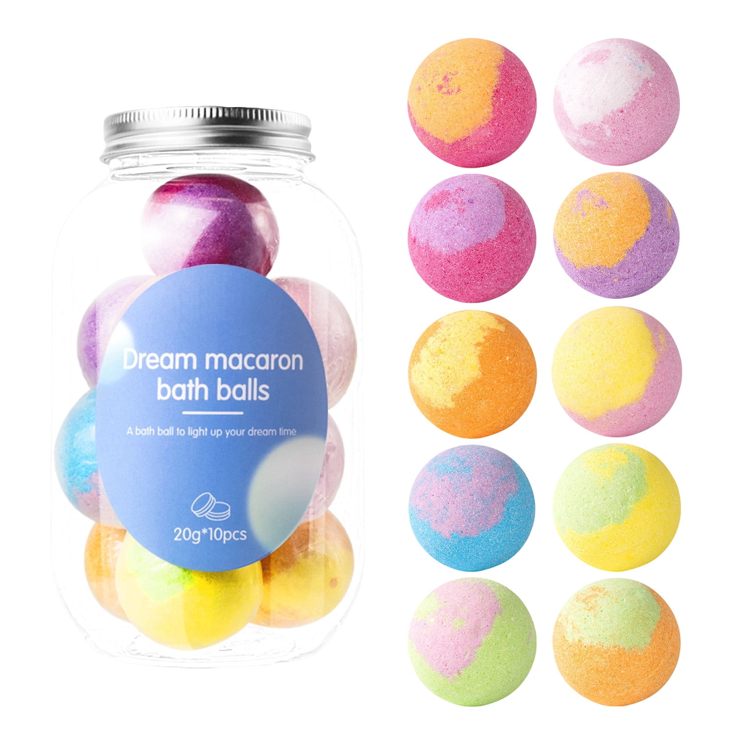 Pastel Color Balloons, Pastel Gift Bags, Hangers 10 Pack, Home Sweet Home, Multi Color Highlighters, Multi Color Pens, 20G 10 Pc Bath Balls, Clear Glass Jar, Multi Pastel Hues