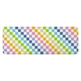 thumbnail image 1 of Pastel Color Checkered Pattern Kitchen Rug Mat,Kitchen Runner Rugs Non Skid Washable,Decorative Kitchen Floor Mats for Kitchen,Sink,Laundry,17"x47.2", 1 of 7