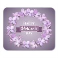 thumbnail image 1 of Pastel Color Floral 3D on Violet Purple Lilac Flowers and Petals Watercolor Happy Mother Day Text Mousepad Mouse Pad Mouse Mat 9x10 inch, 1 of 3