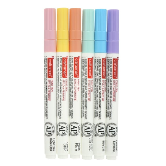 Pastel Color Paint Pen Set by Craft Smart 6ct
