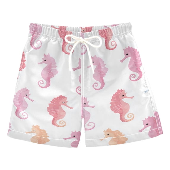 Pastel Color Seahorses Cute Swim Trunks Board Shorts Beach Pants Bathing Bottoms M