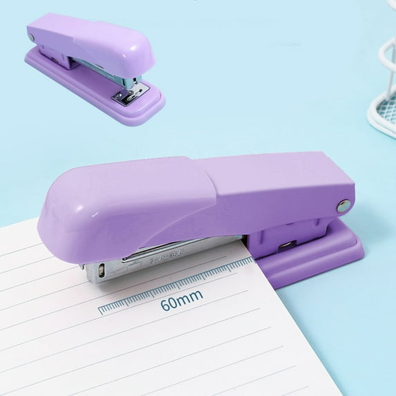 ROLKFUK Pastel Color Stapler, Compact Lightweight Stapler with Comfort Grip, 30-Sheet Capacity, 24/6 26/6 Compatible, Multi-Functional for Office Sch-ool Stu-dents