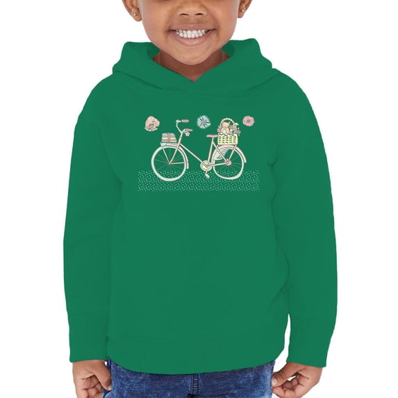 Pastel Color Vintage Bicycle   Hoodie Toddler -Image by Shutterstock,  4 Toddler