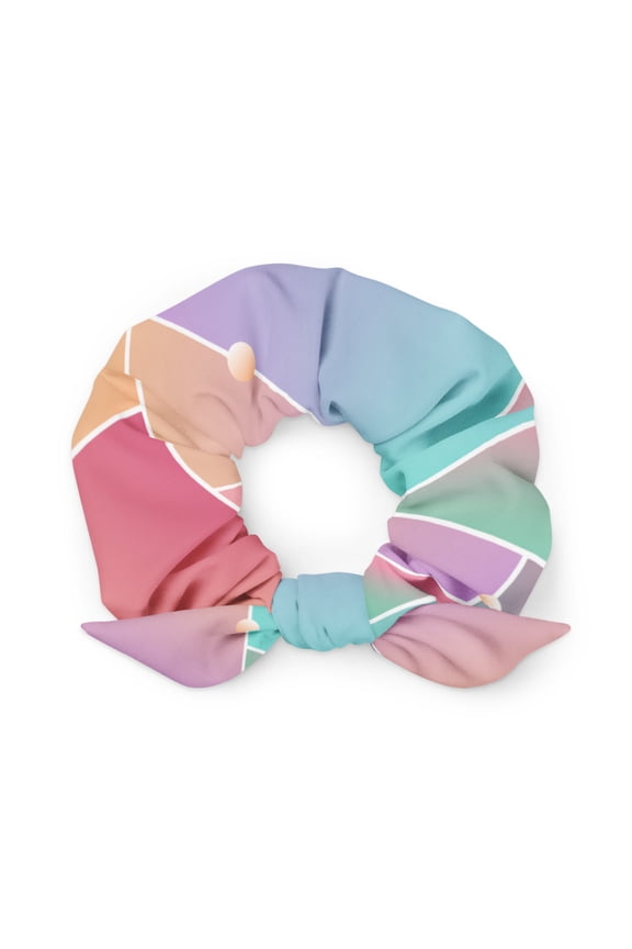 Pastel Colorblock Recycled Scrunchie