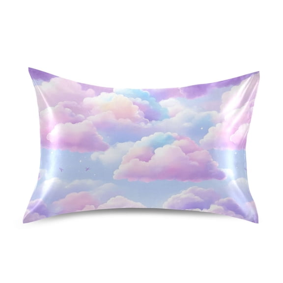 Pastel Colored Clouds Pillowcase Standard Size Luxury Silky Soft Wrinkle Resistant Envelope Closure 20x26in