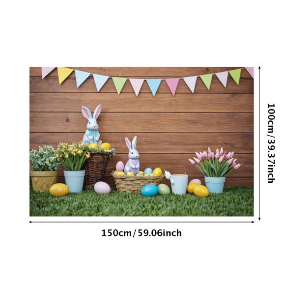 Pastel Colored Triangle Banners Easter Party Background Decorations Photography Props Easter Decors Bunny Theme Egg Hunt Party Spring Celebration