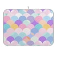 thumbnail image 1 of Pastel Colors Scales Dish Drying Mat 18x24 Absorbent Microfiber Draining Rack Pad for Kitchen Counter Sink, 1 of 8