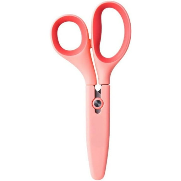 Pastel Compact Safety Scissors – Blunt-Tip Design for Travel, Crafting & Office Use