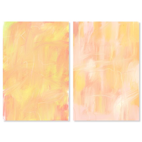 Pastel Confection Canvas Print Modern Abstract Art Set by Art Remedy, Gallery Wrapped, 36 x 54