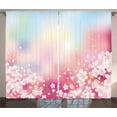 thumbnail image 1 of Ambesonne Pastel Curtains 2 Panel Set, Dreamy Cherry Blossoms, 108" x 90", Pale Pink Pale Blue, 1 of 3