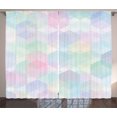 thumbnail image 1 of Ambesonne Pastel Curtains 2 Panel Set, Hexagonal Soft, 108" x 63", Multicolor, 1 of 3