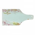 thumbnail image 1 of Pastel Cutting Board, Floral Spring Wreath Soft Toned Flower Butterflies Leaves Pattern, Decorative Tempered Glass Cutting and Serving Board, Wine Bottle Shape, Pale Pink Ginger, by Ambesonne, 1 of 1