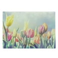 thumbnail image 1 of Pastel Cutting Board, Tulips Flower Bed in Park Serene Landscape Happiness Fresh Spring Environment Image, Decorative Tempered Glass Cutting and Serving Board, Large Size, Multicolor, by Ambesonne, 1 of 1