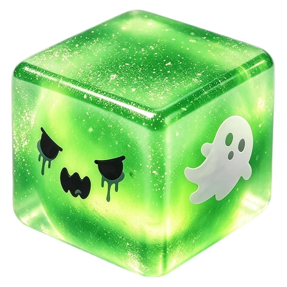 Pastel Dark Glitter Ghost Cube Fidget Stress Ball, Soft Hand Squish Toy, Fall Home Accent Decor, Affordable Reward Gift For Classroom Halloween Games