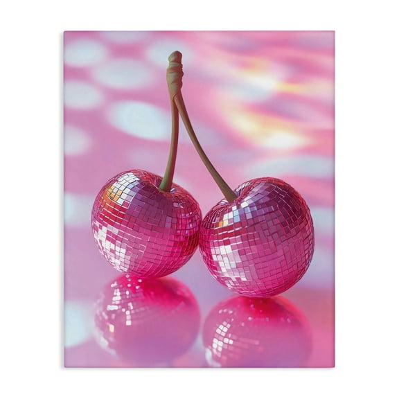 Stupell Industries Pastel Disco Ball Cherries Canvas Wall Art, design by Creative Studio, 30 x 24