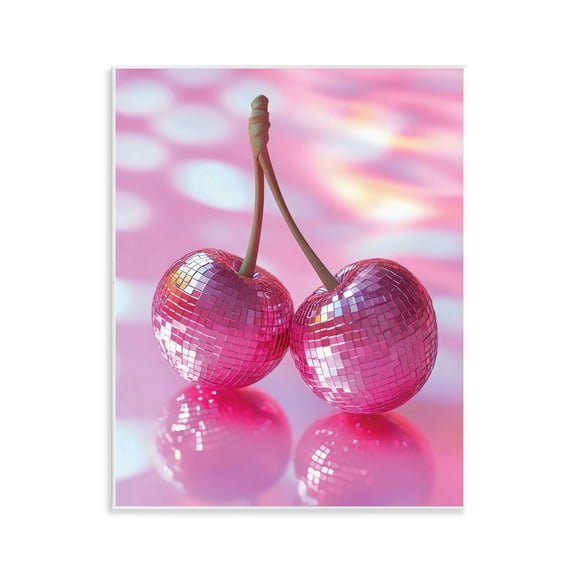 Stupell Industries Pastel Disco Ball Cherries Wall Plaque Art, design by Creative Studio, 14 x 11