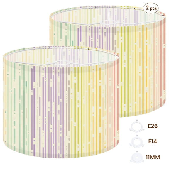 Pastel Drum Lampshades 13"x13"x10" Pastel Dots Lilac Mint Yellow Blue Light Shade for Table Lamps Floor Lamp Shades Replacement Assembly Required