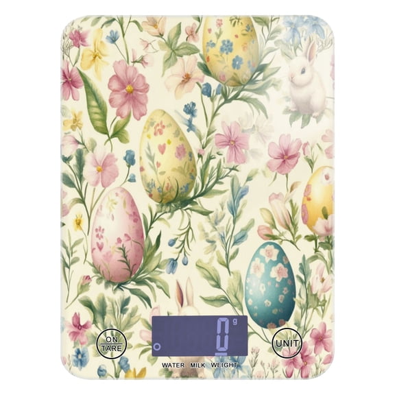 Pastel Easter Eggs Food Scale Digital Kitchen Scale Waterproof Grams Ounces lbs for For Baking and Cooking