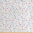 thumbnail image 1 of Ambesonne Pastel Fabric by the Yard Upholstery, Cosmetic Sketches and Hearts, 10 Yards, Pale Grey and Multicolor, 1 of 4