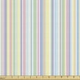 thumbnail image 1 of Ambesonne Pastel Fabric by the Yard Upholstery, Striped Classic Pattern, 2 Yards, Multicolor, 1 of 4