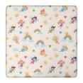 thumbnail image 1 of Pastel Fairy Rainbow Pattern Square Fitted Tablecloth with Elastic Edge,Square Table Cover,Washable Elastic Table Cover for Home Kitchen Party Decor 36"x36", 1 of 6
