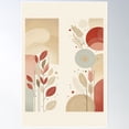 thumbnail image 1 of Pastel Fall Colors Tranquil Art Print Poster Wall Art, Modern Wall Decor For Living Room Bedroom, 8x12 UNFRAMED, 1 of 3