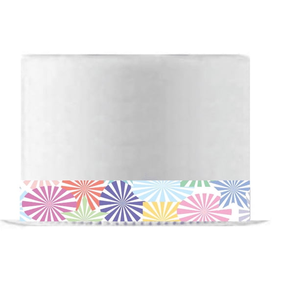 Pastel Flares Edible Cake Decoration Ribbon -6 Slim Strips