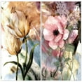 thumbnail image 1 of "Pastel Fleur I&II" Frameless Free Floating Reverse Printed Tempered Glass Wall Art Set of 2, 1 of 10