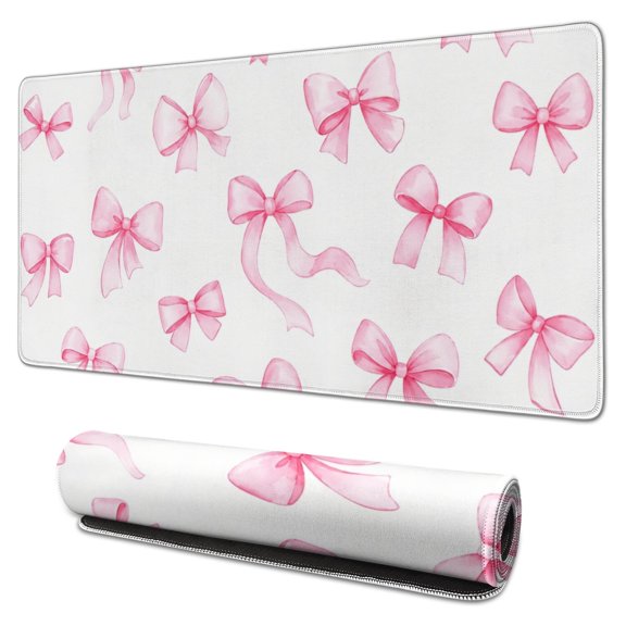 Pastel Floral Art Print Large Mouse Pad, Keyboard & Mouse Desk Mat for Home Office, Laptop Work, Gaming & Desktop Decor, 31.5 x 15.7 in
