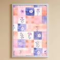 Pastel Floral Checkerboard Poster, Cottagecore Flower Pattern, Soft ...