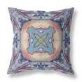 thumbnail image 1 of Pastel Floral Squares Throw Pillow with Removable Cover in Sky Blue Indigo Muted Peach 16x16, 1 of 2