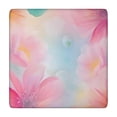 thumbnail image 1 of Pastel Floral Watercolor Pattern Square Fitted Tablecloth with Elastic Edge,Square Table Cover,Washable Elastic Table Cover for Home Kitchen Party Decor 34"x34", 1 of 6